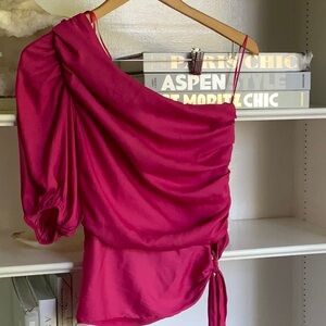 Anthropologie DOLAN Ruched Single-Shoulder Top, Small